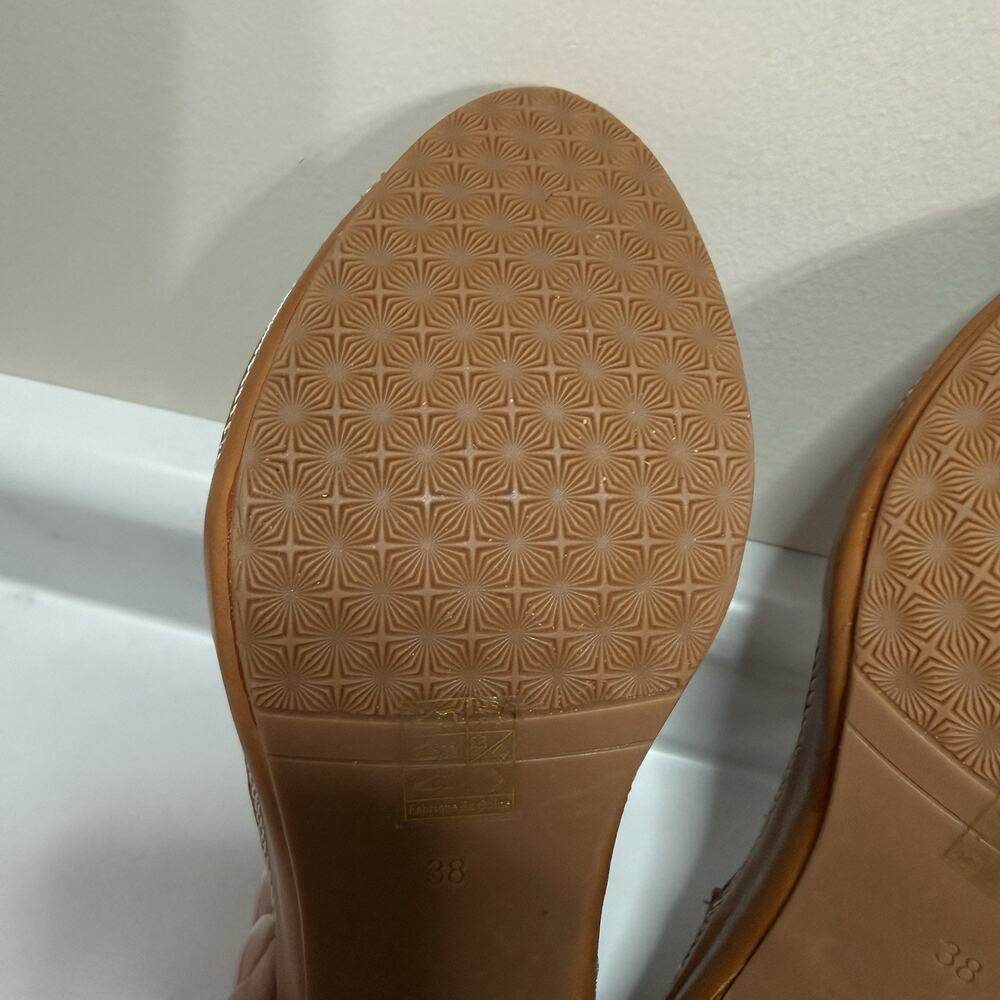 L'Artiste by Spring Step AVNIA Floral Sandals Size 38 Camel Multi 2.5” Heel NEW - Picture 9 of 12